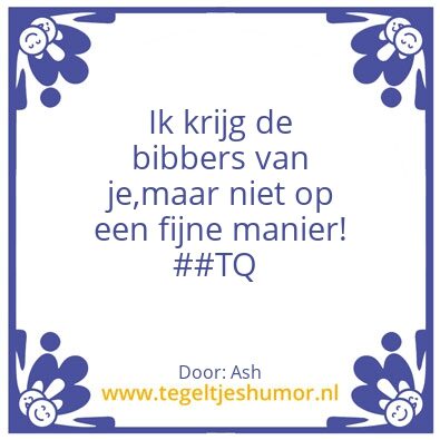 Tegeltje: Bibbers