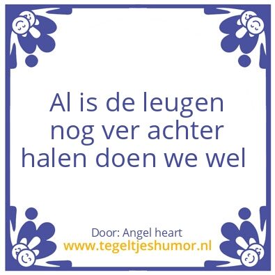 Tegeltje: Leugen