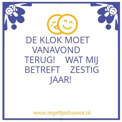 Tegeltje: Wintertijd