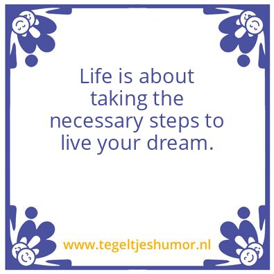 Tegeltje: Dream