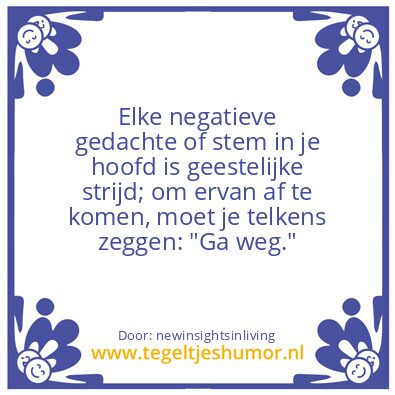Tegeltje: spiritual warfare