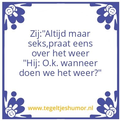 Tegeltje: het weer