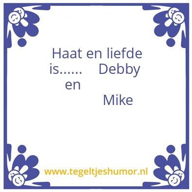 Tegeltje: True love