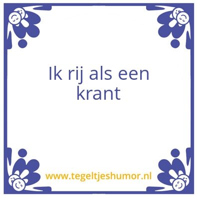 Tegeltje: Hallo