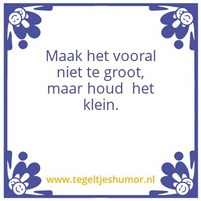 Tegeltje: !