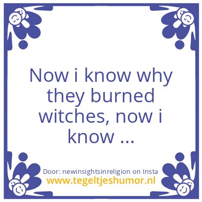 Tegeltje: Now i know