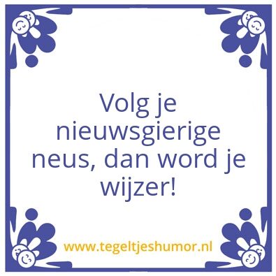 Tegeltje: Neus