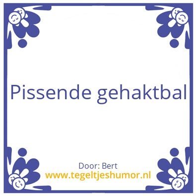Tegeltje: Bert