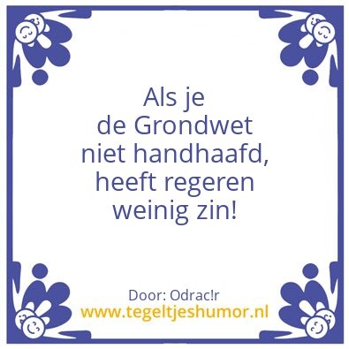 Tegeltje: Handhaving