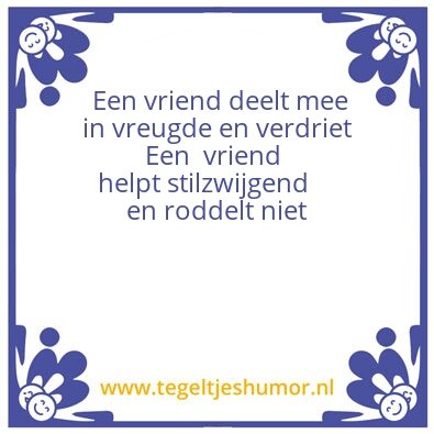 Tegeltje: Vriendschap
