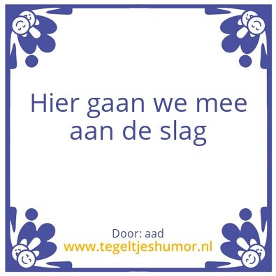Tegeltje: slag