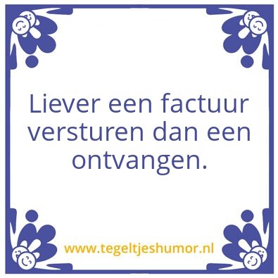 Tegeltje: Factuur