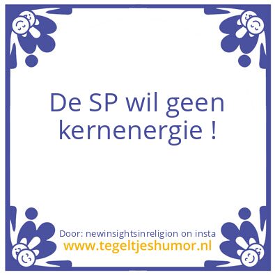 Tegeltje: SP party,