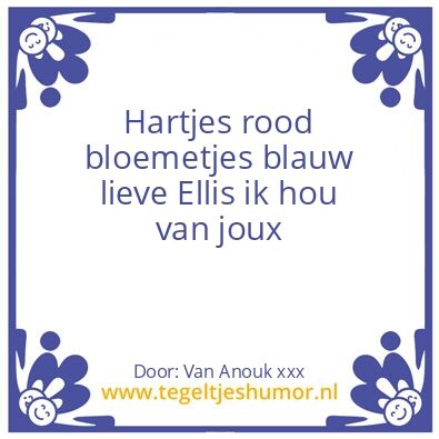 Tegeltje: Ellis