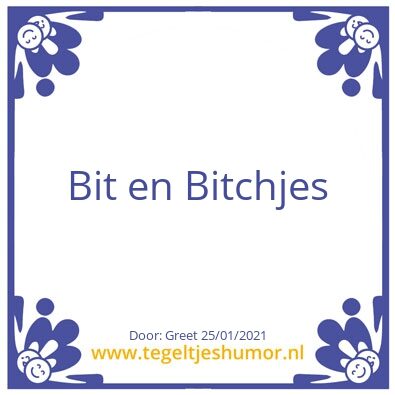 Tegeltje: bit