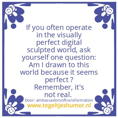 Tegeltje: visually perfect digital  wor