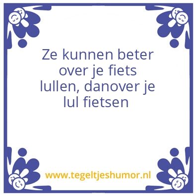 Tegeltje: Lullen