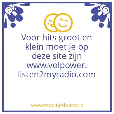 Tegeltje: volpower