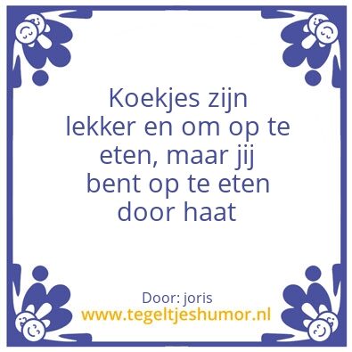 Tegeltje: koekjes