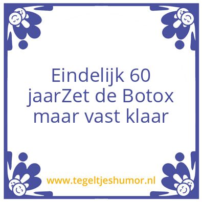 Tegeltje: 60
