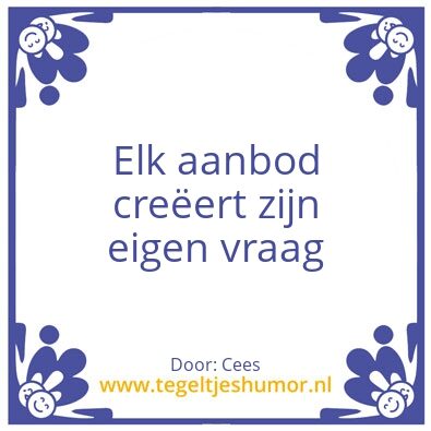 Tegeltje: Marketing wijsheid