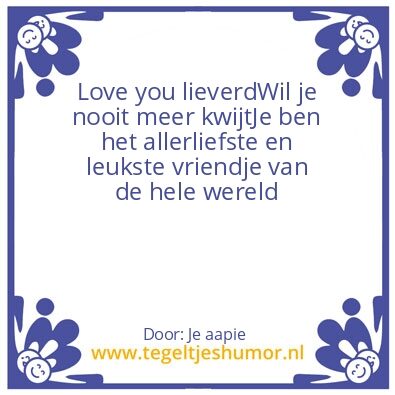Tegeltje: Liefde