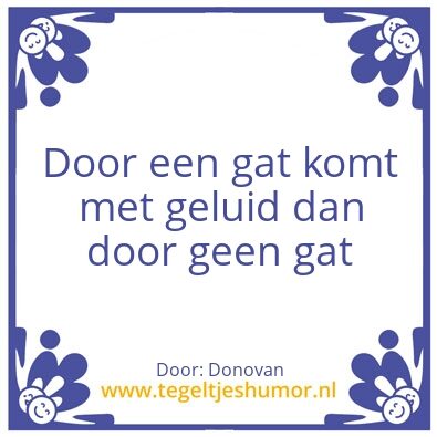 Tegeltje: Gat van Donovan