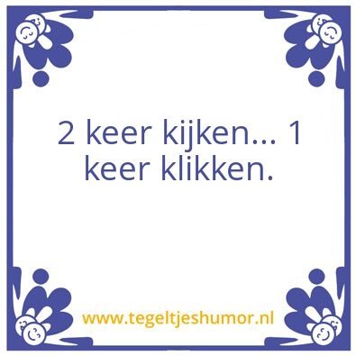 Tegeltje: Klikken