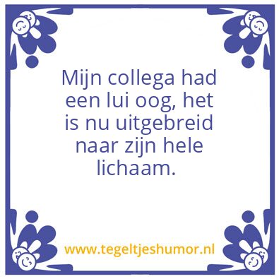 Tegeltje: lui oog