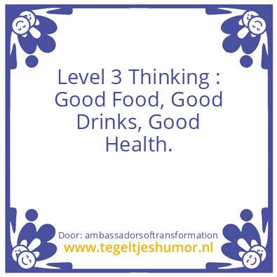Tegeltje: Level 3 Thinking