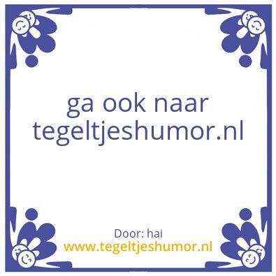 Tegeltje: hai