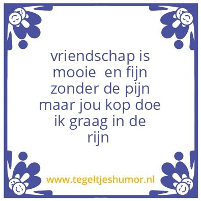 Tegeltje: Vriendschap