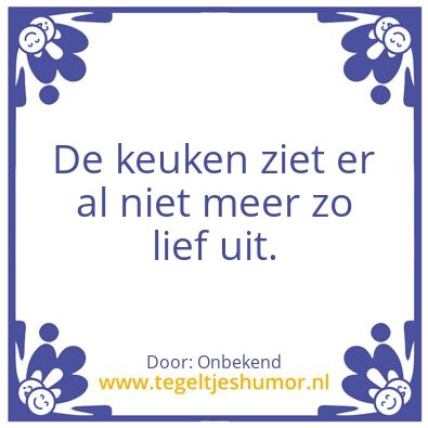 Tegeltje: Keuken