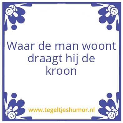 Tegeltje: Kroon