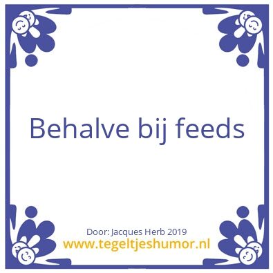 Tegeltje: Less is more