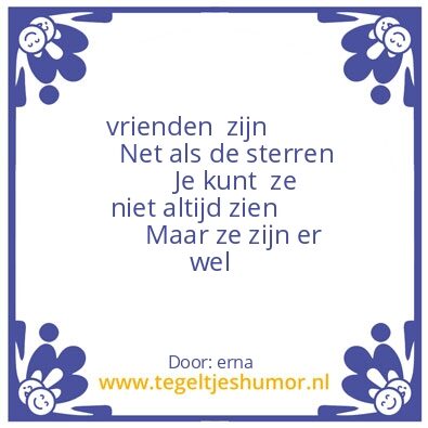 Tegeltje: Vriendschap