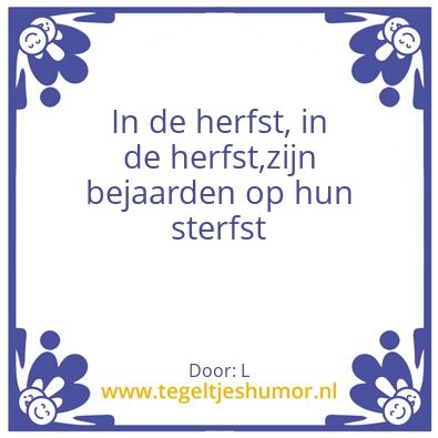 Tegeltje: Herfst