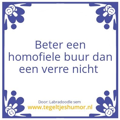 Tegeltje: Buren