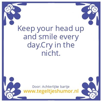 Tegeltje: Take it easy