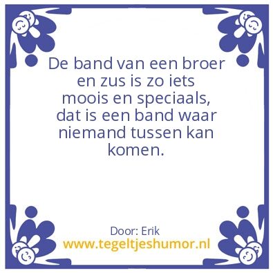 Tegeltje: Broer en Zus