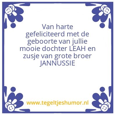 Tegeltje: .