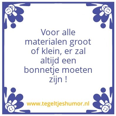 Tegeltje: magazijn