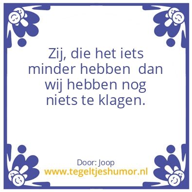 Tegeltje: Klagen