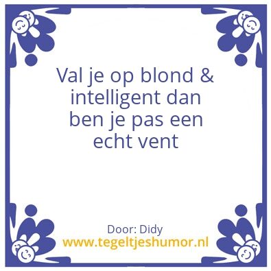 Tegeltje: Blond