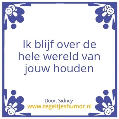 Tegeltje: Love