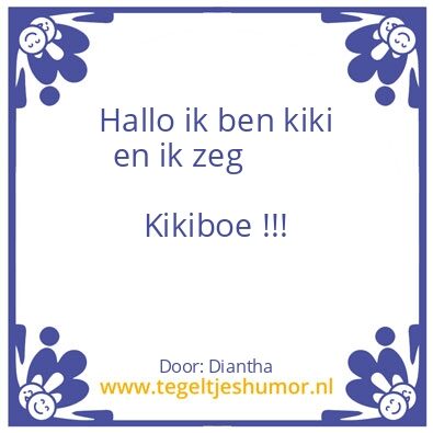 Tegeltje: Kiki