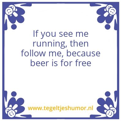 Tegeltje: Beer for free