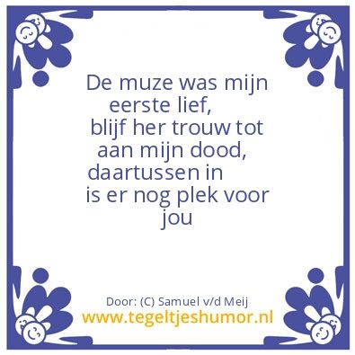 Tegeltje: Muze
