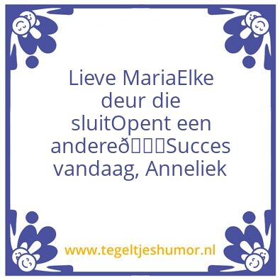 Tegeltje: Maria