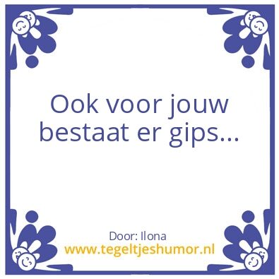 Tegeltje: Gips